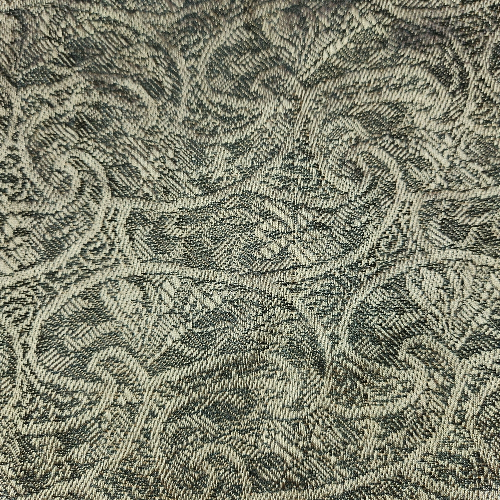 Black and Olive Hue TAN Patterned Scarf. - Picture 3 of 8